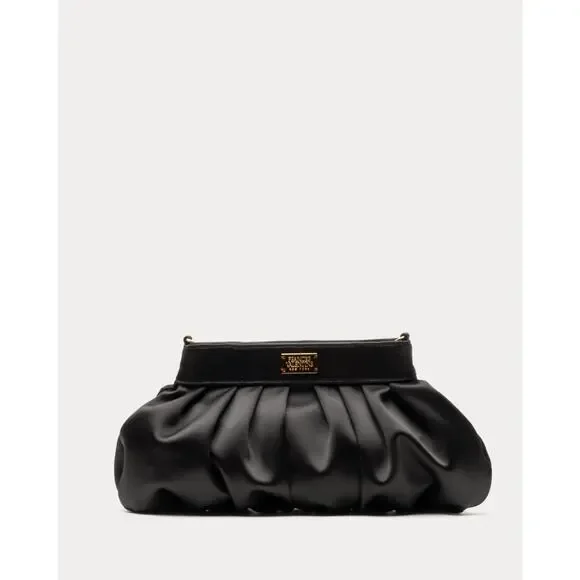 Frances Valentine Nora Clutch Satin ~ Black